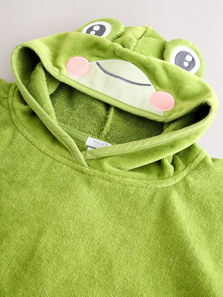 Green Frog Towelling 100% Cotton Poncho (9mths-10yrs) - Image 8 of 8