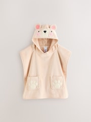 Cream Bear Towelling 100% Cotton Poncho (9mths-10yrs) - Image 6 of 9