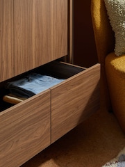 MADE.COM Dark Walnut Effect Kaci Triple Wardrobe - Image 2 of 5