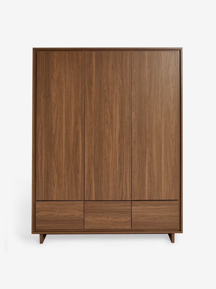 MADE.COM Dark Walnut Effect Kaci Triple Wardrobe - Image 5 of 5