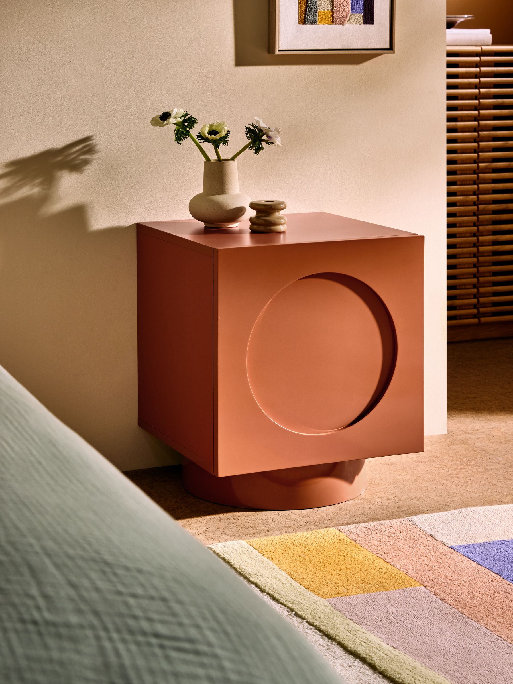 Starbucks Korea Helinox Side Table - Brick Orange / Ivory / Green