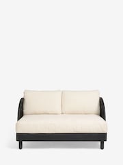 Natural Boucle Genoa Garden Love Seat Sofa - Image 3 of 8