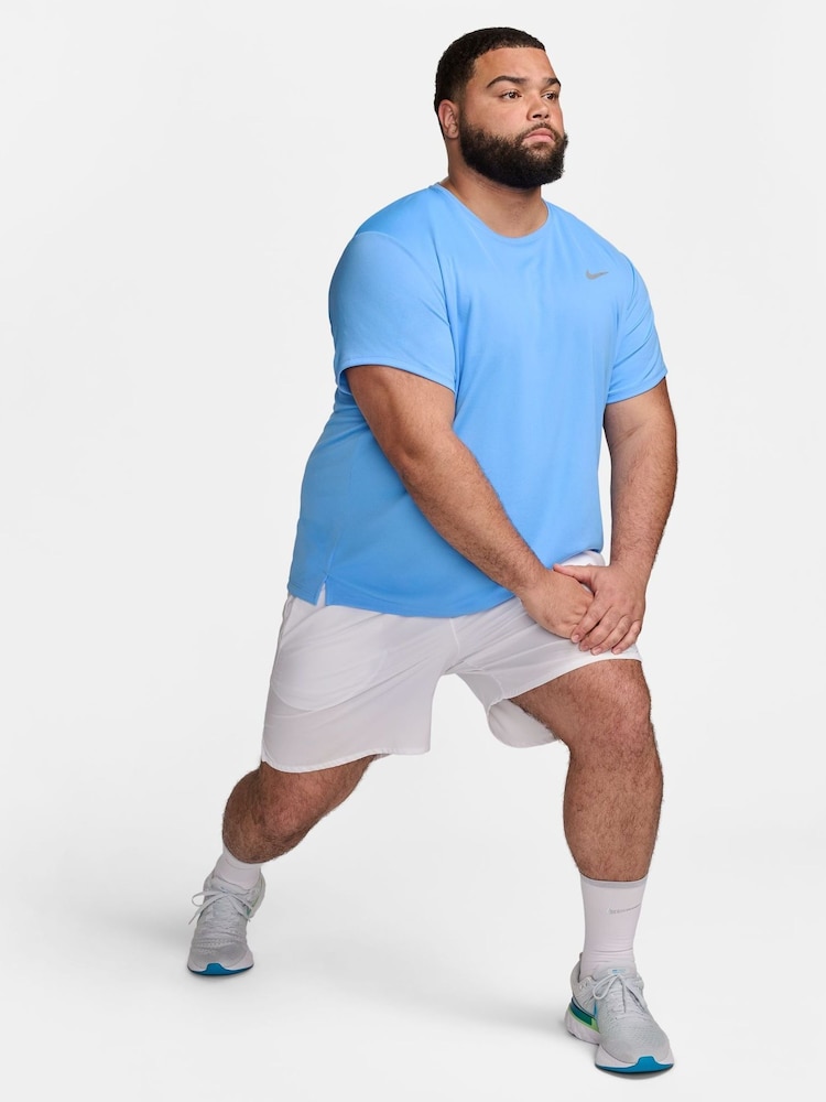 Nike University Blue Dri-FIT Miler Running T-Shirt - Image 10 of 10