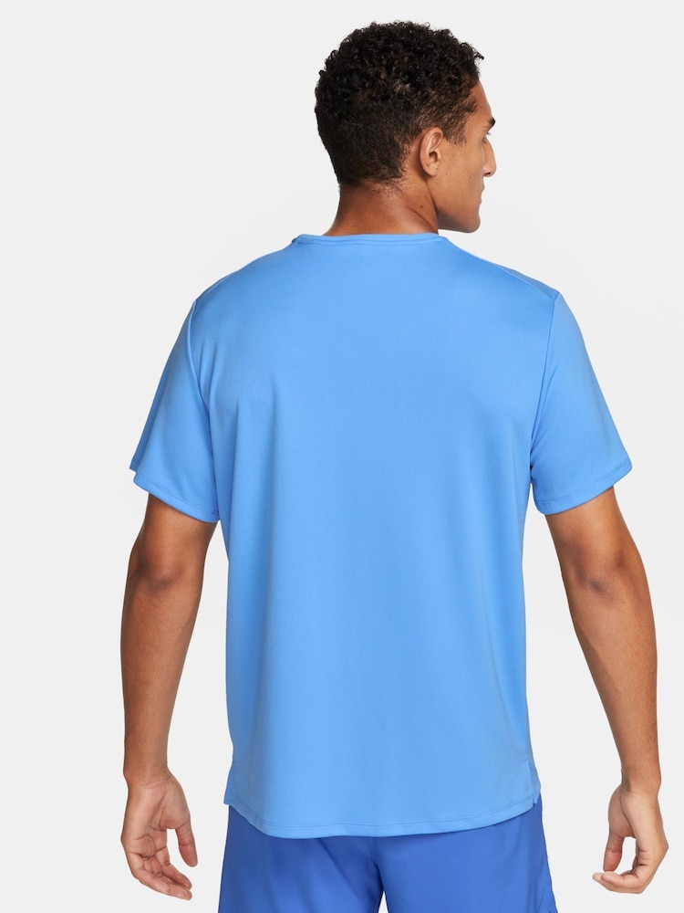 Nike University Blue Dri-FIT Miler Running T-Shirt - Image 2 of 10