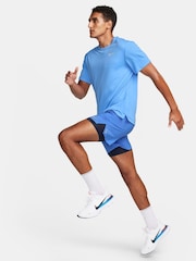 Nike University Blue Dri-FIT Miler Running T-Shirt - Image 5 of 10