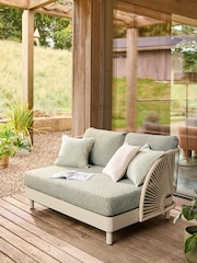 Green Boucle Genoa Garden Love Seat Sofa - Image 1 of 8