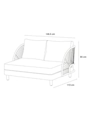 Green Boucle Genoa Garden Love Seat Sofa - Image 3 of 8