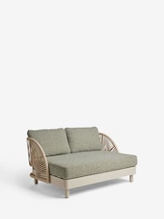Green Boucle Genoa Garden Love Seat Sofa - Image 5 of 8