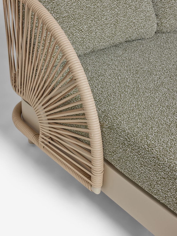 Green Boucle Genoa Garden Love Seat Sofa - Image 8 of 8