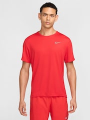 Nike University Red Dri-FIT Miler Running T-Shirt - Image 1 of 6