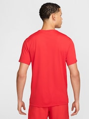 Nike University Red Dri-FIT Miler Running T-Shirt - Image 2 of 6