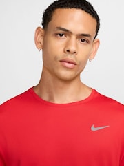 Nike University Red Dri-FIT Miler Running T-Shirt - Image 3 of 6