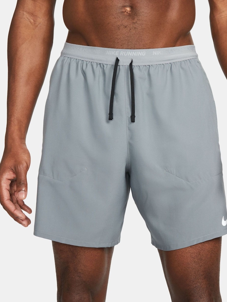 Nike Smoke Grey Dri-FIT Stride 7 Inch 2-In-1 Running Shorts - Image 2 of 6