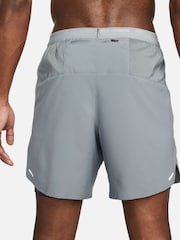 Nike Smoke Grey Dri-FIT Stride 7 Inch 2-In-1 Running Shorts - Image 3 of 6