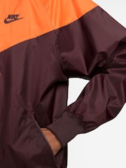 Nike Burgundy Red and Orange Sportswear Windrunner Hooded Jacket - Image 3 of 3
