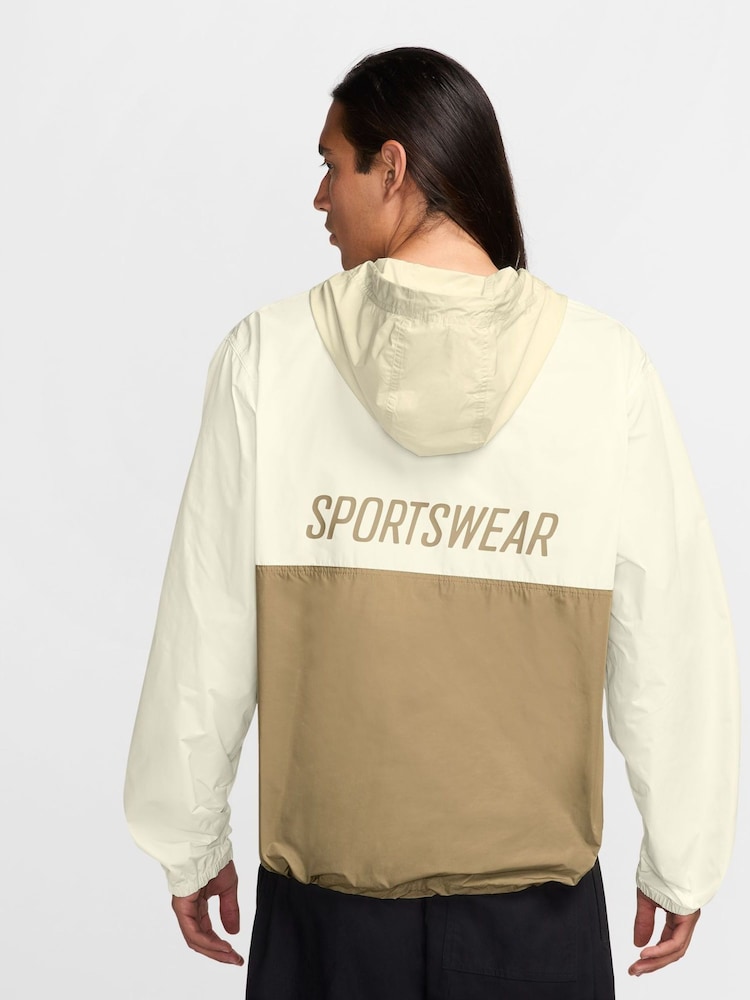 Nike Beige Club Marina Anorak Jacket - Image 2 of 3