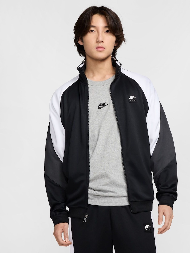 Nike Black/White Air Poly Knit Track Jacket - Image 1 of 6 Nike Black/White Air Poly Knit Track Jacket - Image 1 of 6