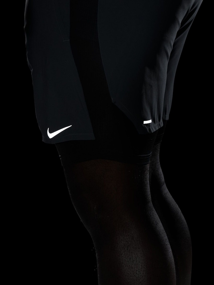 Nike Smoke Grey Dri-Fit Stride 5 Inch 2-in-1 Running Shorts - Image 10 of 11