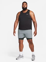 Nike Smoke Grey Dri-Fit Stride 5 Inch 2-in-1 Running Shorts - Image 2 of 11