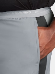 Nike Smoke Grey Dri-Fit Stride 5 Inch 2-in-1 Running Shorts - Image 7 of 11