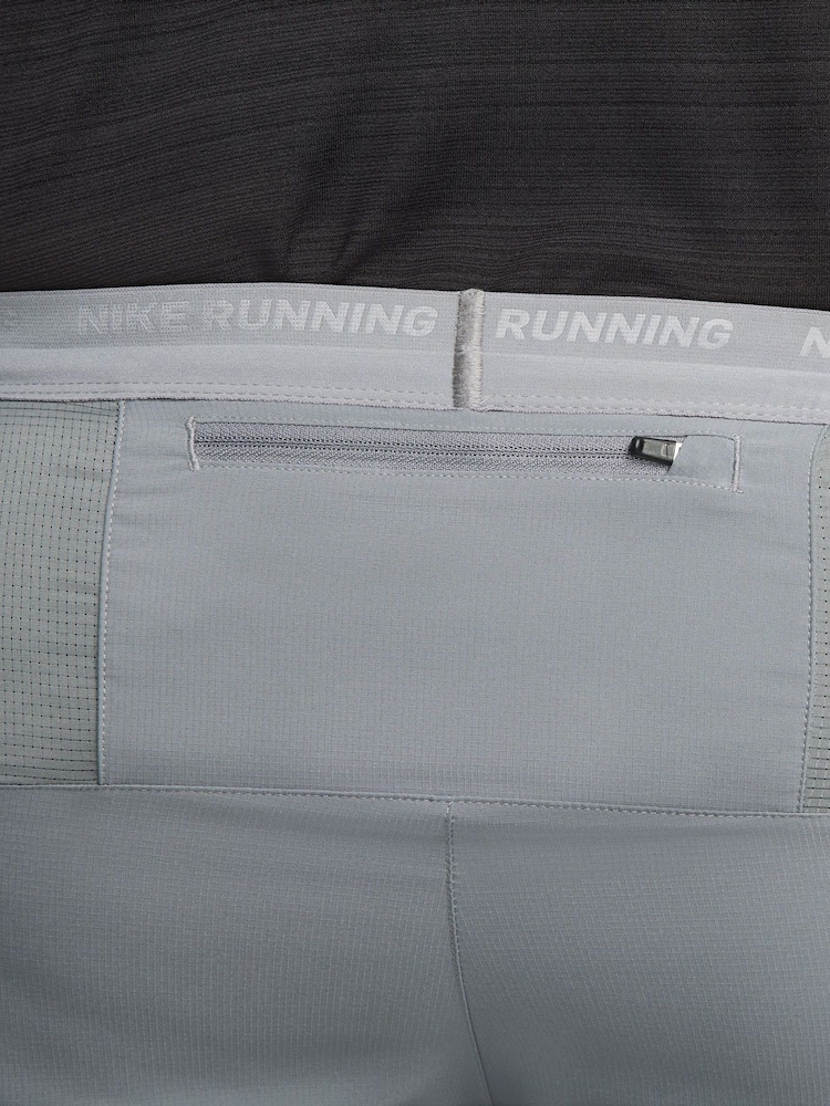 Nike Smoke Grey Dri-Fit Stride 5 Inch 2-in-1 Running Shorts - Image 8 of 11