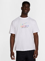 Nike White Sportswear Mixtape Just Do It. Graphic 100% Cotton T-Shirt - Image 2 of 6
