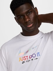Nike White Sportswear Mixtape Just Do It. Graphic 100% Cotton T-Shirt - Image 3 of 6