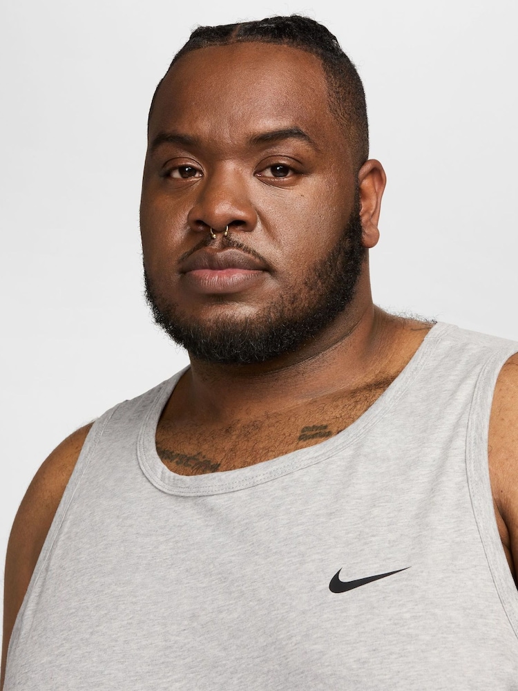 Nike Dark Grey Heather Dri-FIT Training Vest Top - Image 3 of 7