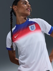 Nike White Womens England 2025 Stadium Home Football Shirt - Image 4 of 9