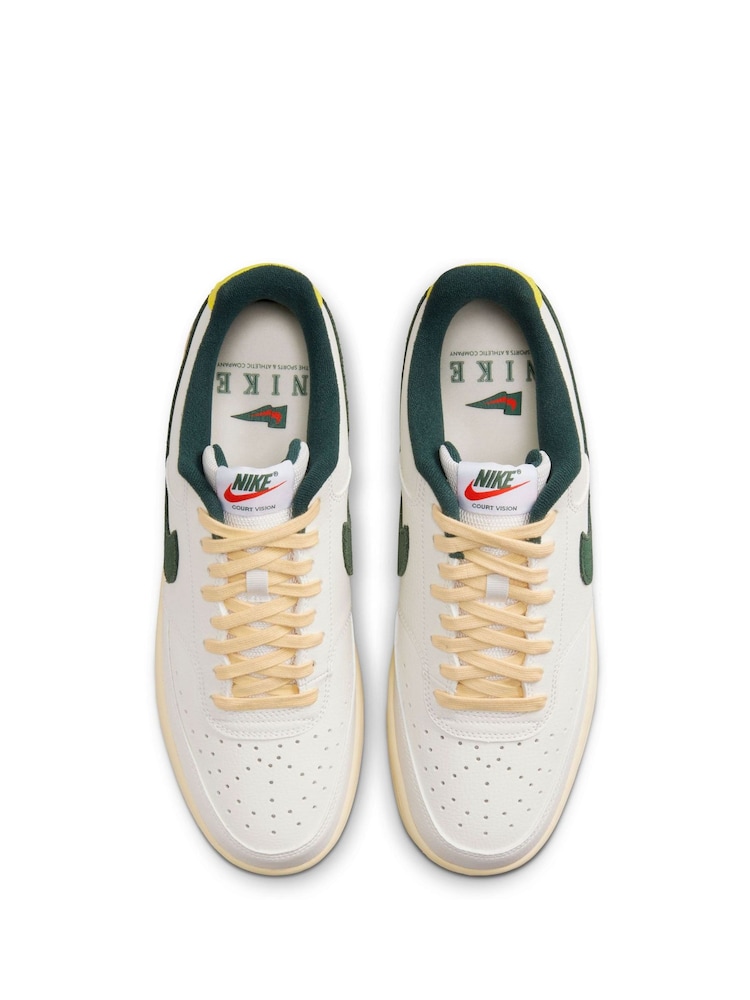 Weiß-grün - Nike Court Vision Low-Top-Turnschuhe - Image 4 of 8