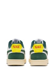 Nike White/Green Court Vision Low Trainers - Image 5 of 8