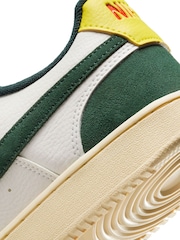 Nike White/Green Court Vision Low Trainers - Image 8 of 8