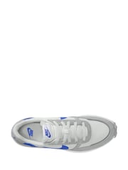 Nike White/Blue Waffle Nav Trainers - Image 3 of 4
