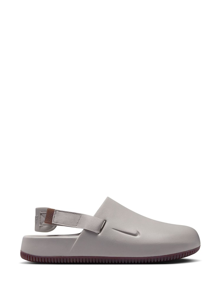 Nike Light Grey Calm Mules Sliders - Image 1 of 10