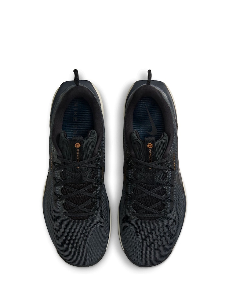 Nike Black/White ReactX Pegasus Trail 5 Running Trainers - Image 2 of 8