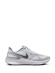 Nike Grey/White Structure 25 Road Running Trainers - Image 1 of 9