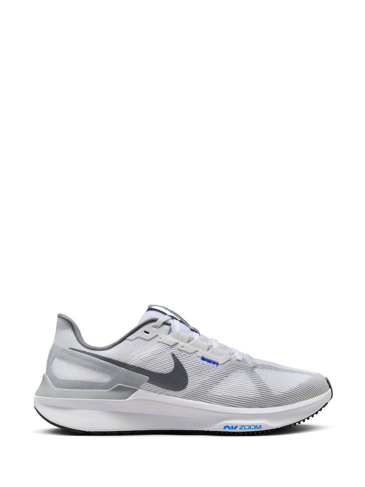 Nike Grey/White Structure 25 Road Running Trainers - Image 1 of 9