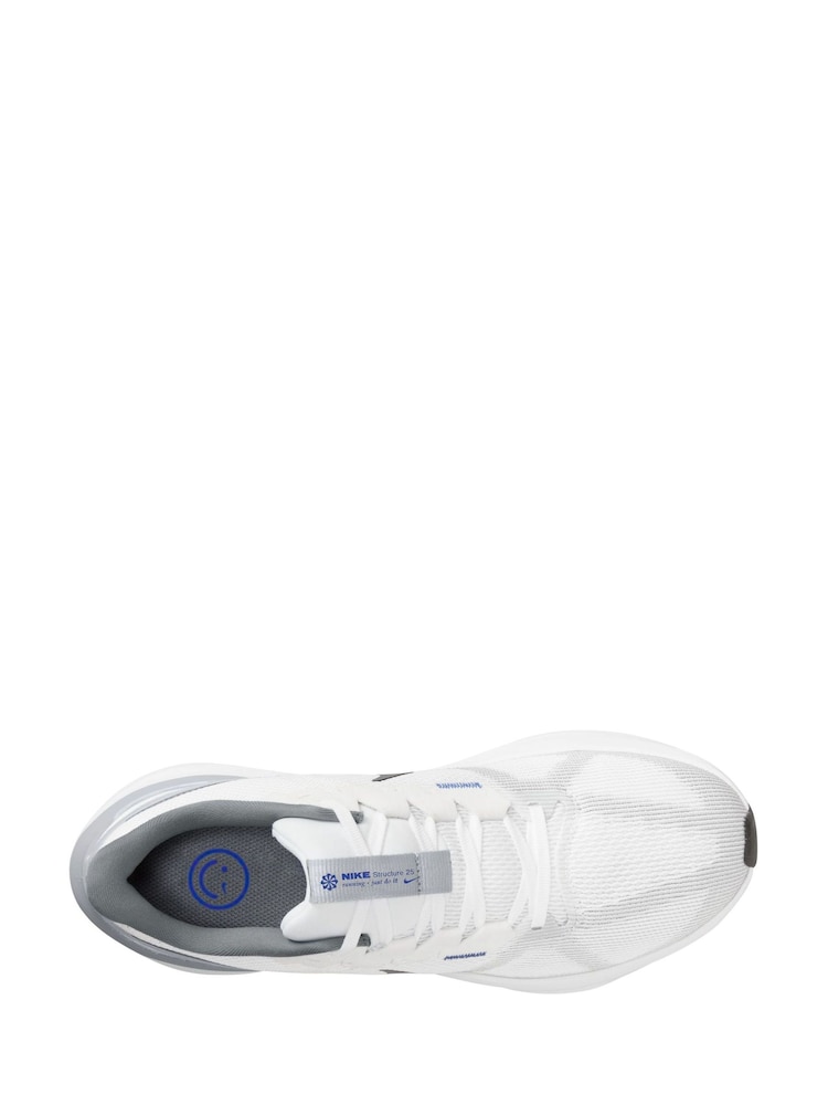 Grey/White - Nike Structure 25 Road Running Trainers - Image 3 of 9