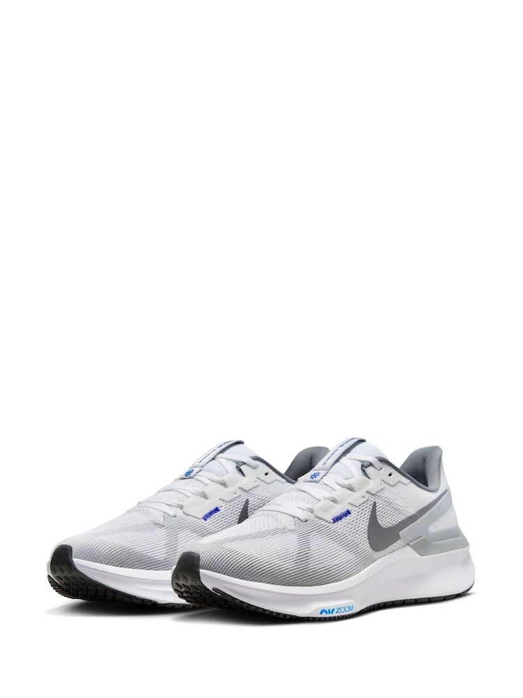 Grey/White - Nike Structure 25 Road Running Trainers - Image 7 of 9