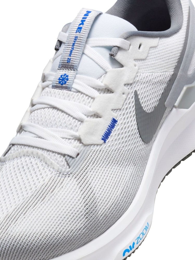 Grey/White - Nike Structure 25 Road Running Trainers - Image 8 of 9