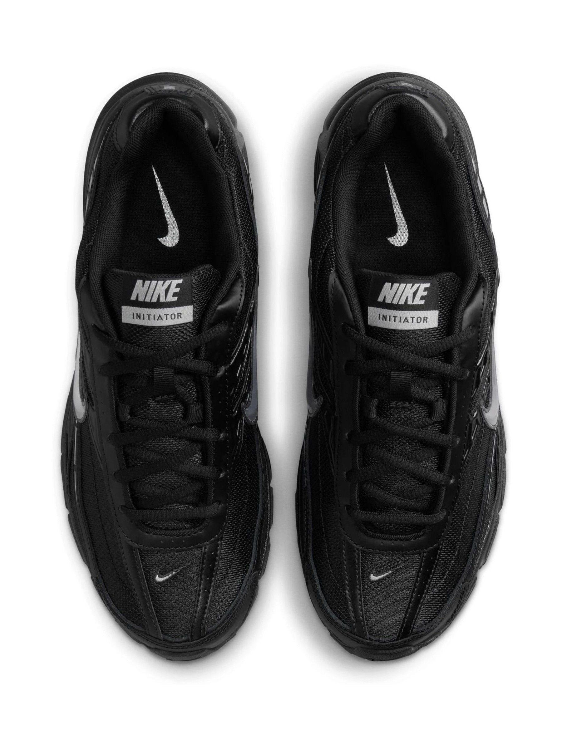 black and silver nike sneakers