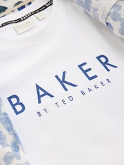 أزرق - طقم من تيشرت وقميص بطبعة موردة من Baker by Ted Baker - صورة 10 من 12