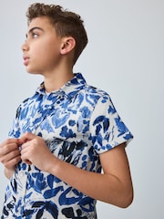 أزرق - طقم من تيشرت وقميص بطبعة موردة من Baker by Ted Baker - صورة 4 من 12