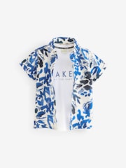 أزرق - طقم من تيشرت وقميص بطبعة موردة من Baker by Ted Baker - صورة 6 من 12