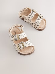 Animal Print Standard Fit (F) Corkbed Double Two Strap Sandals - Image 1 of 5