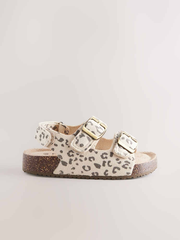 Animal Print Standard Fit (F) Corkbed Double Two Strap Sandals - Image 2 of 5