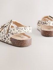 Animal Print Standard Fit (F) Corkbed Double Two Strap Sandals - Image 4 of 5