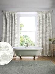 Historic Royal Palaces Green Palace Toile Made To Measure Curtains - Image 1 of 10