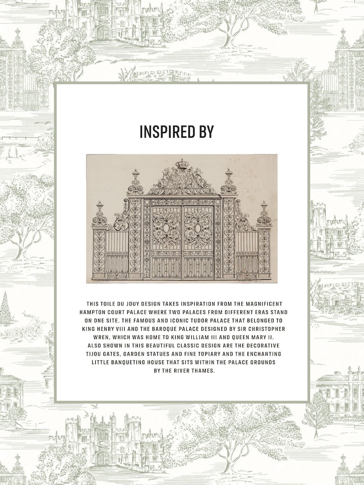 Historic Royal Palaces Green Palace Toile Made To Measure Curtains - Image 2 of 10 Historic Royal Palaces Green Palace Toile Made To Measure Curtains - Image 2 of 10