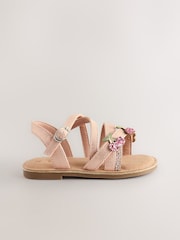 Rose Gold Cherry Multi Strap Sandals - Image 2 of 6